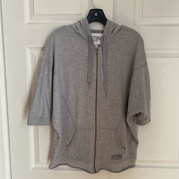 VICTORIA SECRET SPORT GREY ZIP UP SWEATSHIRT - Picture 3 of 10